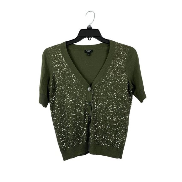 Talbots Tops - Talbots Women's Mean Green Sequin Top